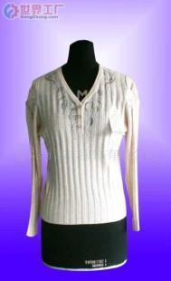 批發V領中高檔女式羊絨衫、羊毛衫與針織衫，優質貨源盡在世界工廠網